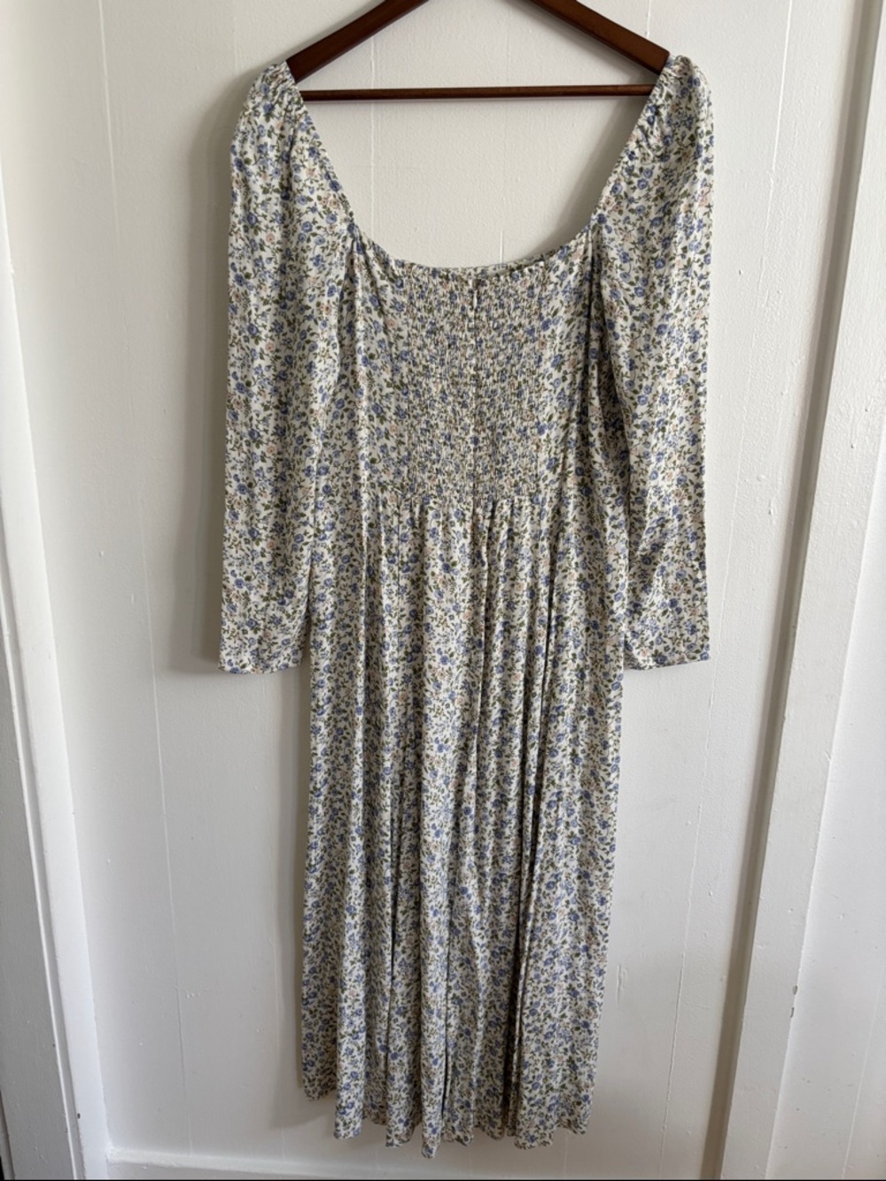 Reformation Sigmund Dress Floral Spring Long Sleeve Midi size 12 - Picture 5 of 7